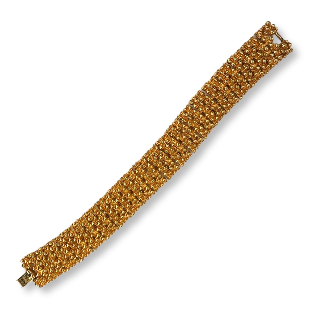 Sarah Coventry Bracelet Gold Tone 7.5in Golden Sunset Textured Vintage Jewelry‎ - Picture 2 of 7